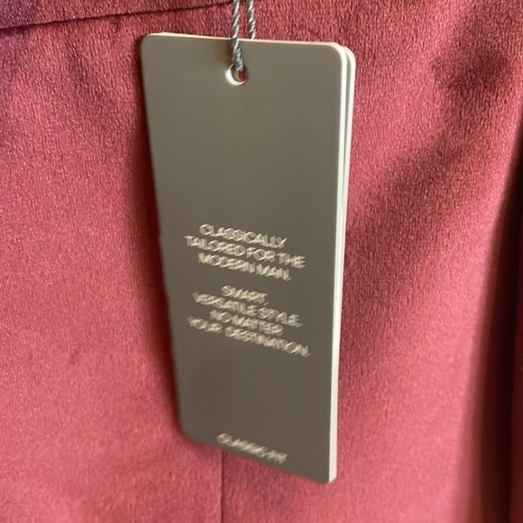 Michael Kors Kent Men's Classic Fit Velvet Sport Coat Blazer - Rich Burgundy NWT - Picture 5 of 10